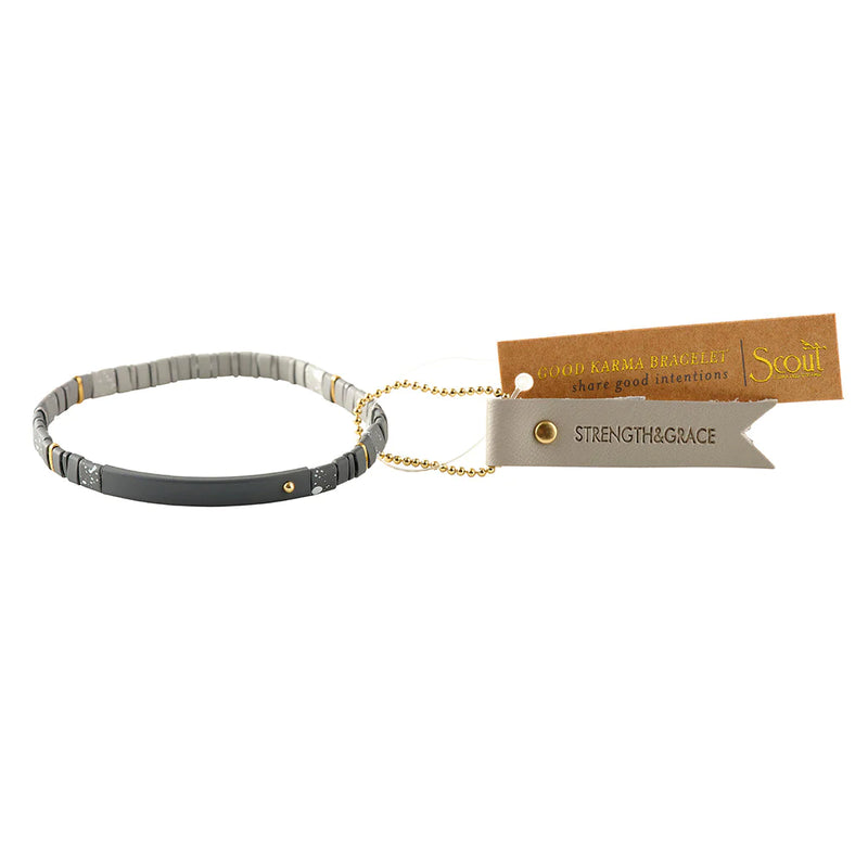 Scout - Good Karma Ombre Bracelet - Strength & Grace Charcoal/Gold