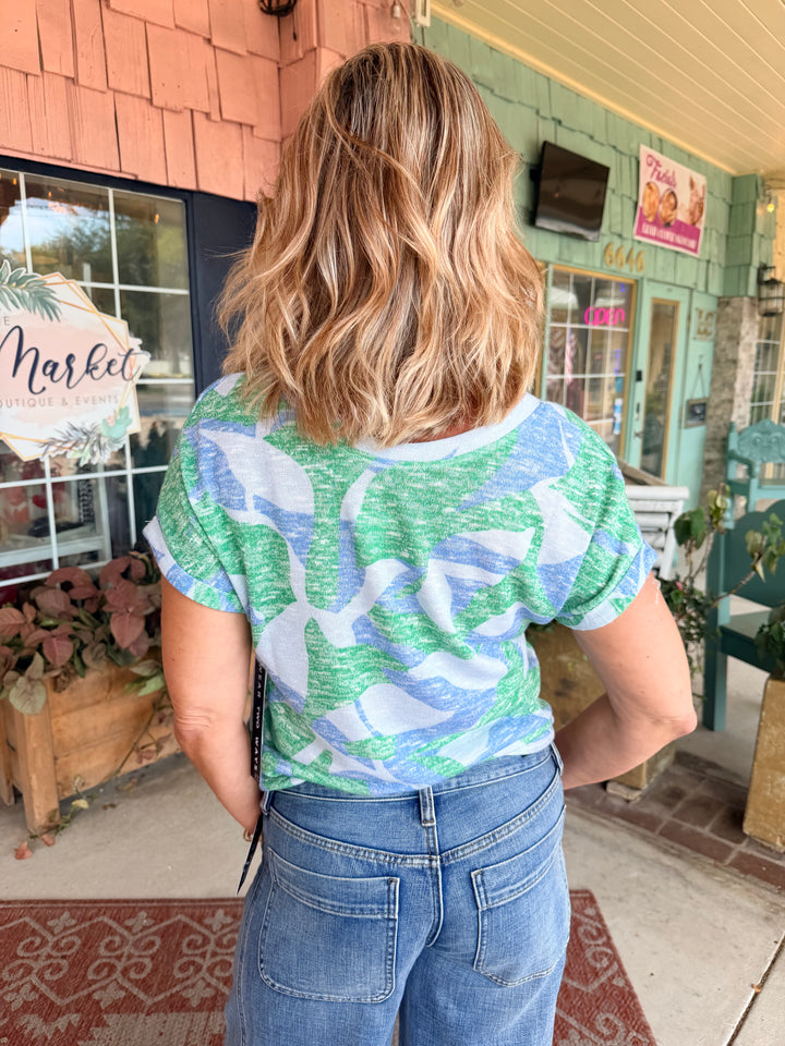 Tribal Cap Sleeve Wear Two Ways Top Water