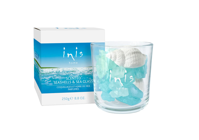 NEW! Inis Home Scented Seashells & Sea Glass 8.8 Oz.