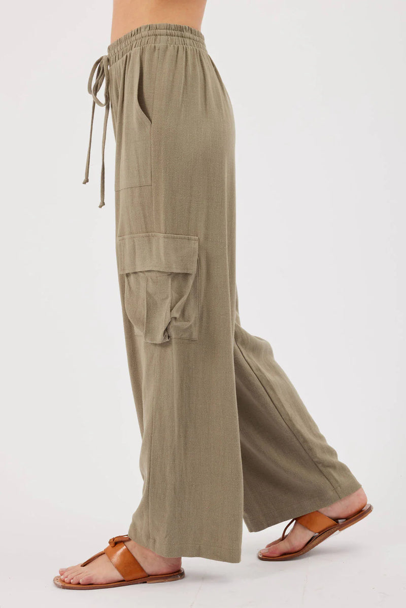 Kylie Paige - Made in the USA - Josie Cargo Pant - Oak