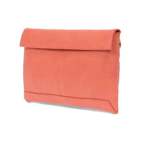 Joy Susan Kiara Foldover Convertible Crossbody -  Bright Coral