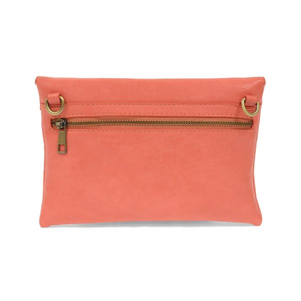 Joy Susan Kiara Foldover Convertible Crossbody -  Bright Coral