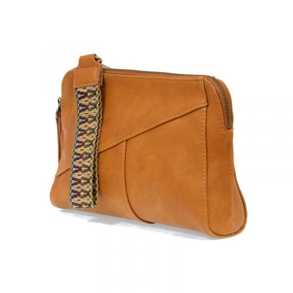 Joy Susan Gigi Crossbody with Woven Wristlet Strap - Honey
