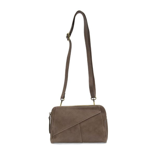 Joy Susan Gigi Crossbody with Woven Wristlet Strap - Taupe