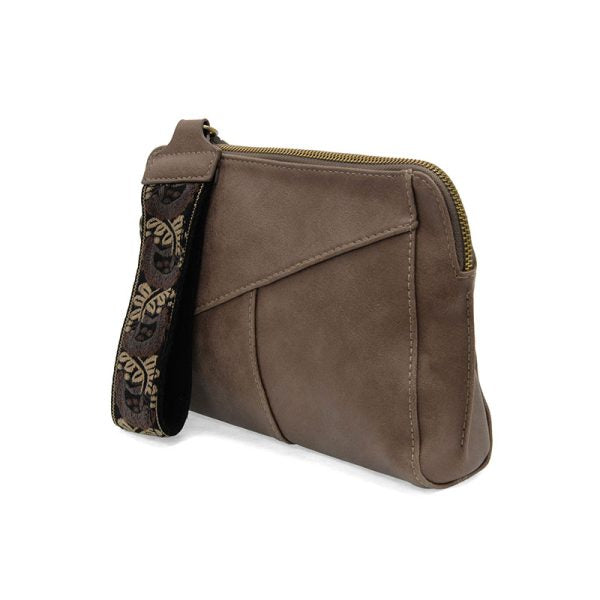 Joy Susan Gigi Crossbody with Woven Wristlet Strap - Taupe