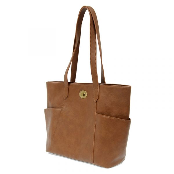 Joy Susan Judy Turn Lock Tote - Toffee