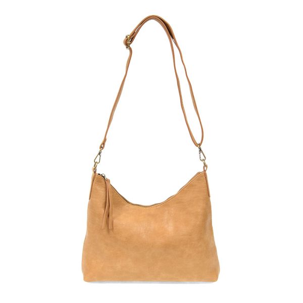 Joy Susan Selene Slouchy Hobo Bag with Braided Handle - Camel