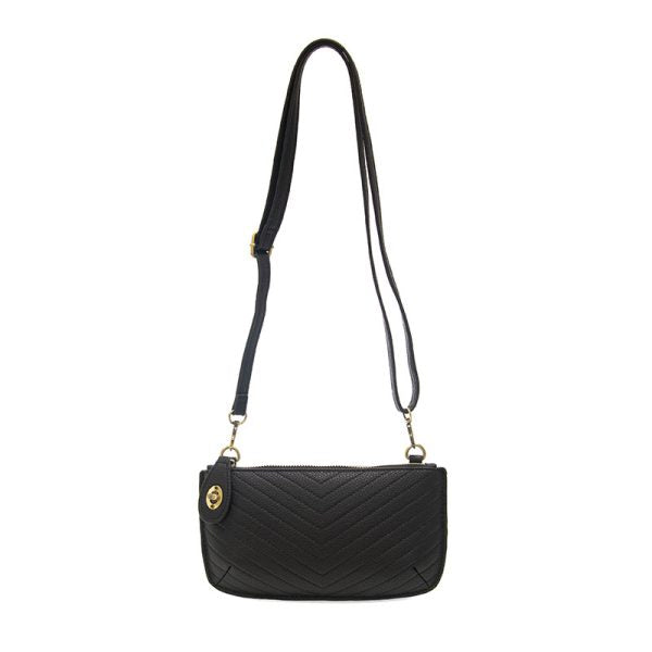 Joy Susan Quilted Mini Crossbody Wristlet Clutch - Black