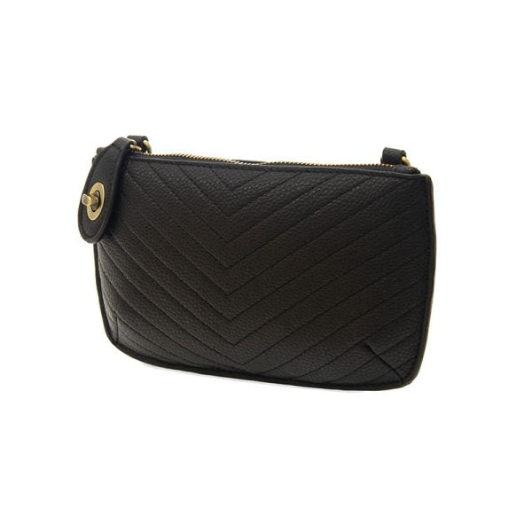 Joy Susan Quilted Mini Crossbody Wristlet Clutch - Black