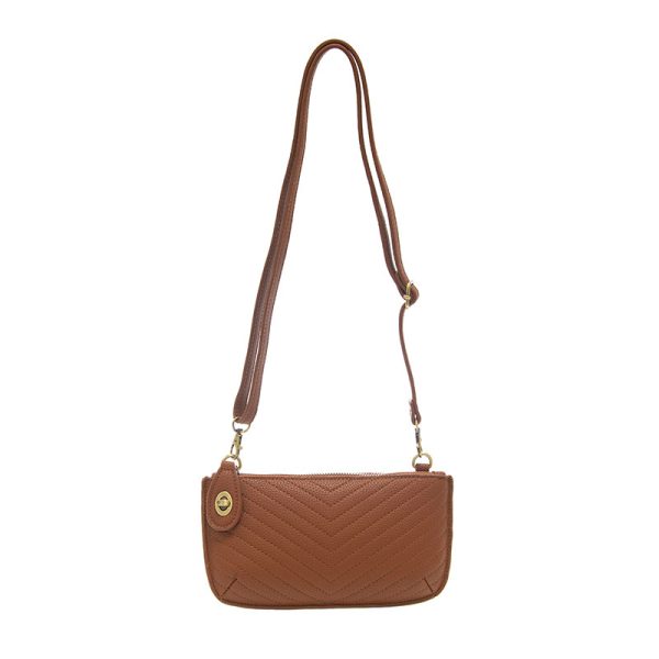 Joy Susan Quilted Mini Crossbody Wristlet Clutch - Caramel