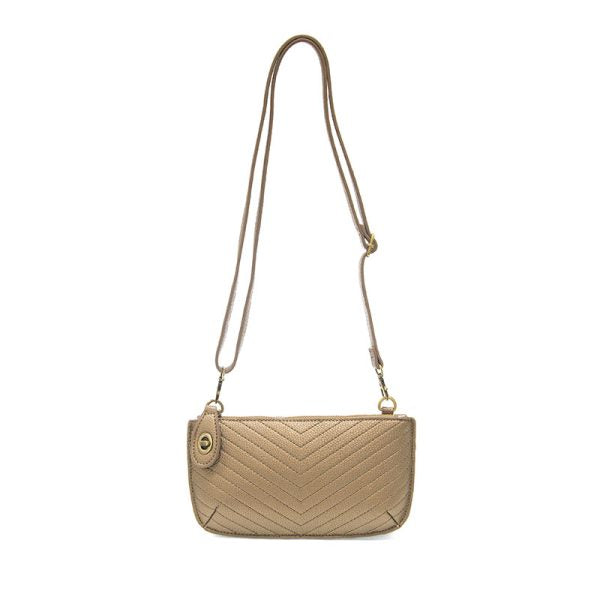 Joy Susan Quilted Mini Crossbody Wristlet Clutch - Bronze