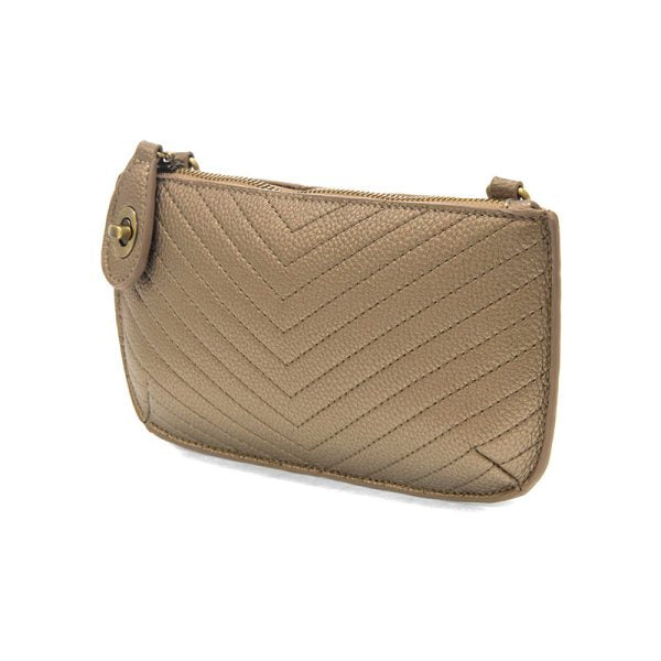 Joy Susan Quilted Mini Crossbody Wristlet Clutch - Bronze