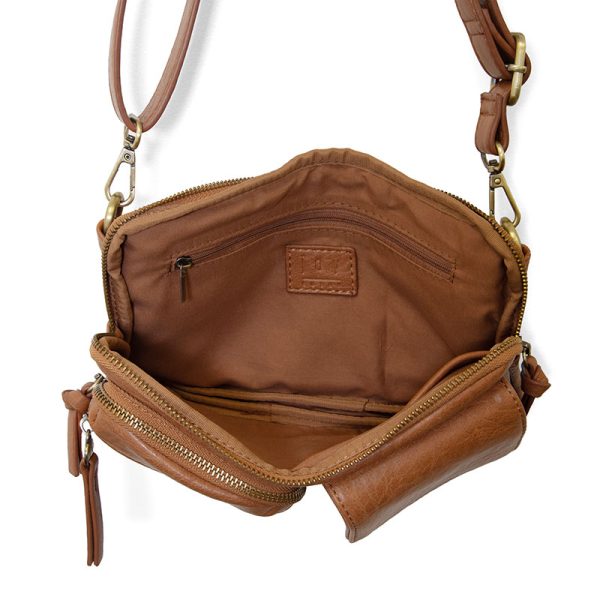 Joy Susan Kendra Cargo Pocket Sling Crossbody - Cognac