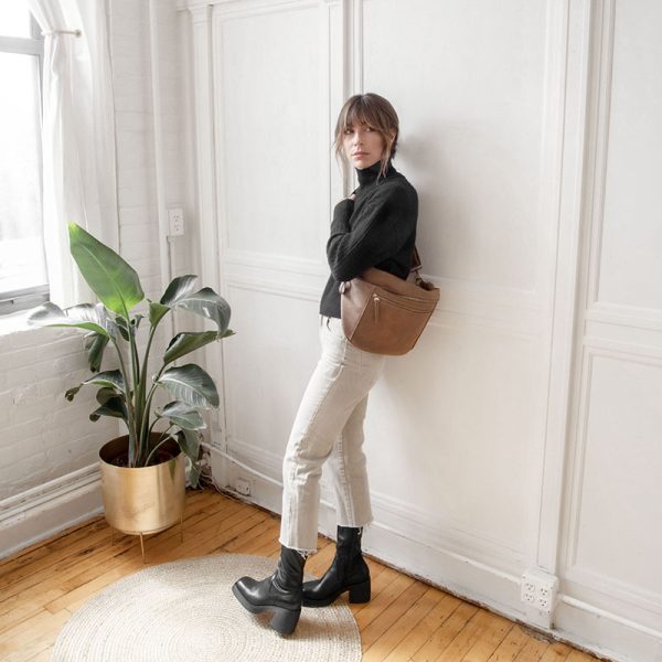 Joy Susan Mel Large Sling Crossbody Bag - Russet Brown