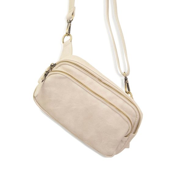 Joy Susan Kylie Double Zip Sling Belt Bag - Linen