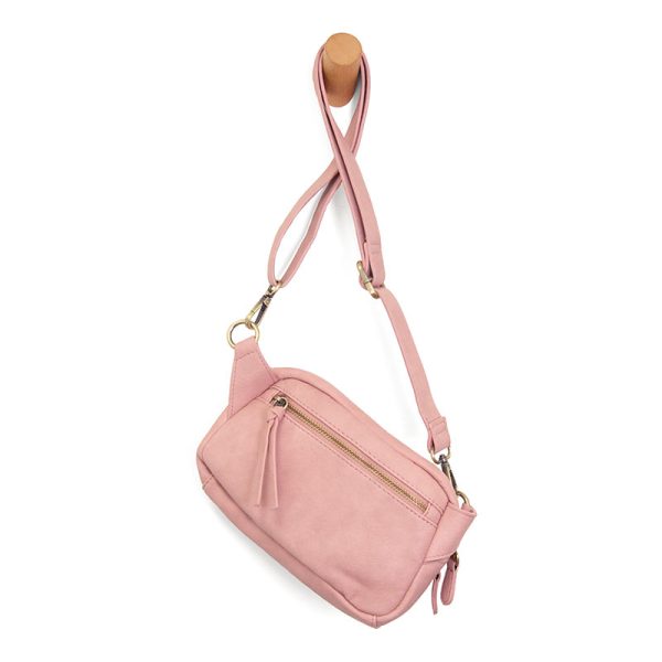 Joy Susan Kylie Double Zip Sling Belt Bag - Blush