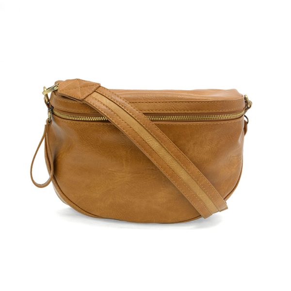 Joy Susan Laura Contrast Strap Sling Belt Bag - Chestnut