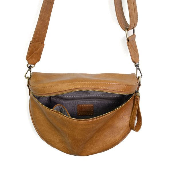 Joy Susan Laura Contrast Strap Sling Belt Bag - Chestnut