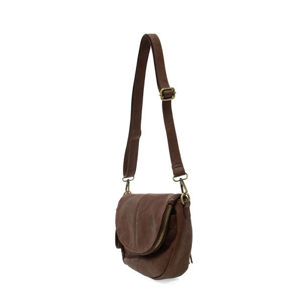 Joy Susan Helene Small Saddle Crossbody - Walnut