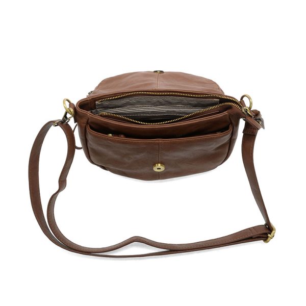 Joy Susan Helene Small Saddle Crossbody - Walnut