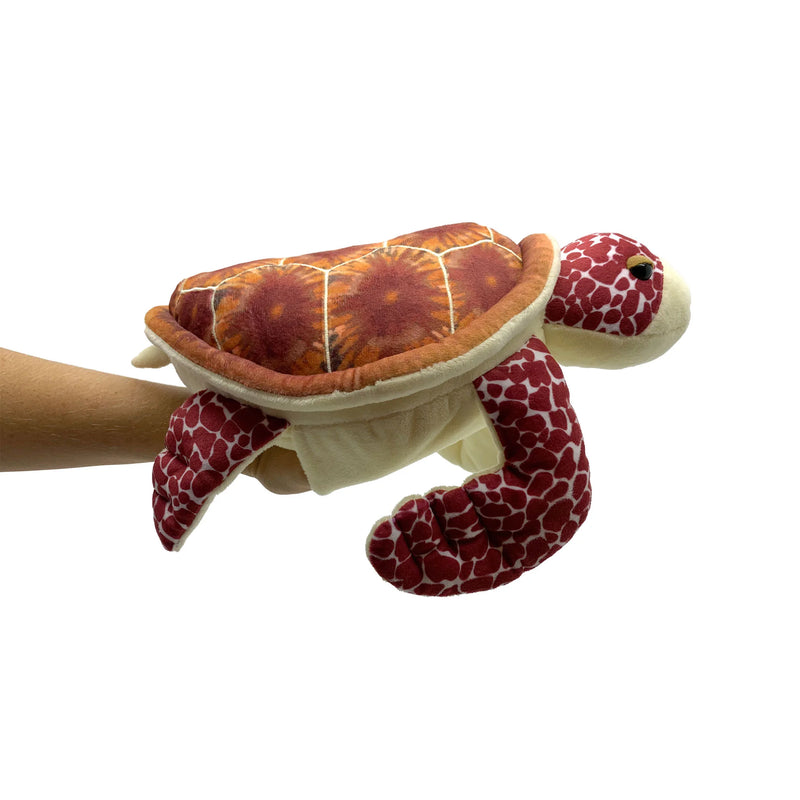 Loggerhead Life: "Luna" Turtle Plush Toy with puppet pocket