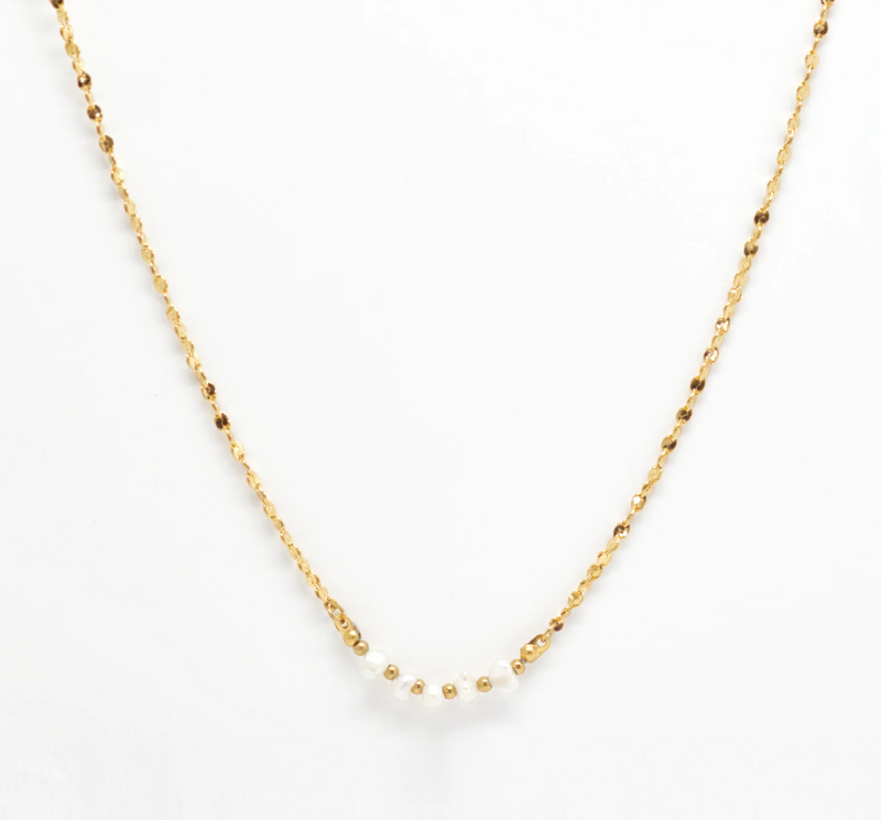 Salty Cali - Pearl & Chain Necklace~ Salty Shells