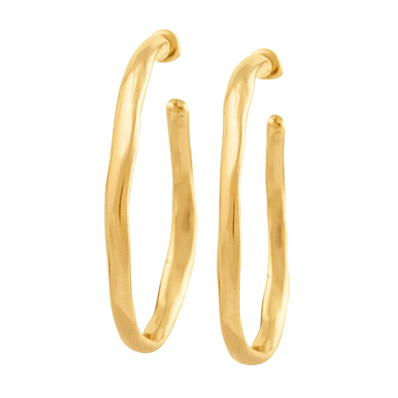 UNOde50 Open hoop earrings - Gold