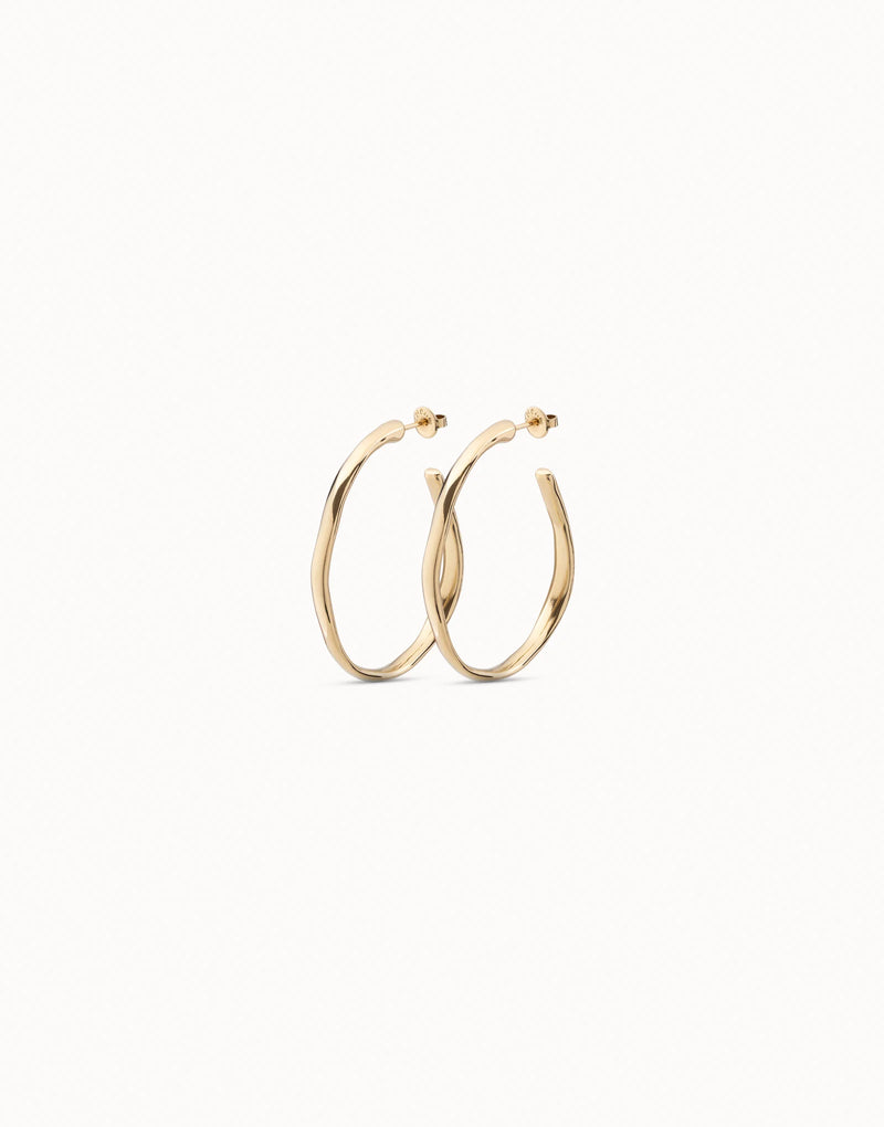 UNOde50 Open hoop earrings - Gold