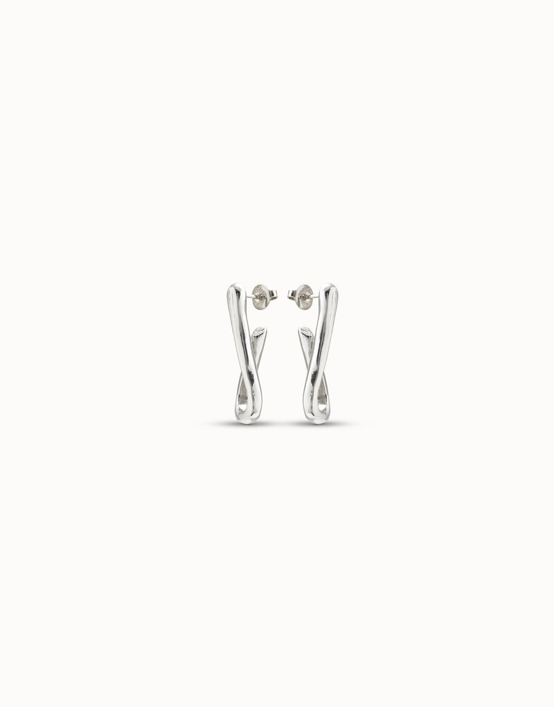 UNOde50 Link shaped hoop earrings - Sterling Silver