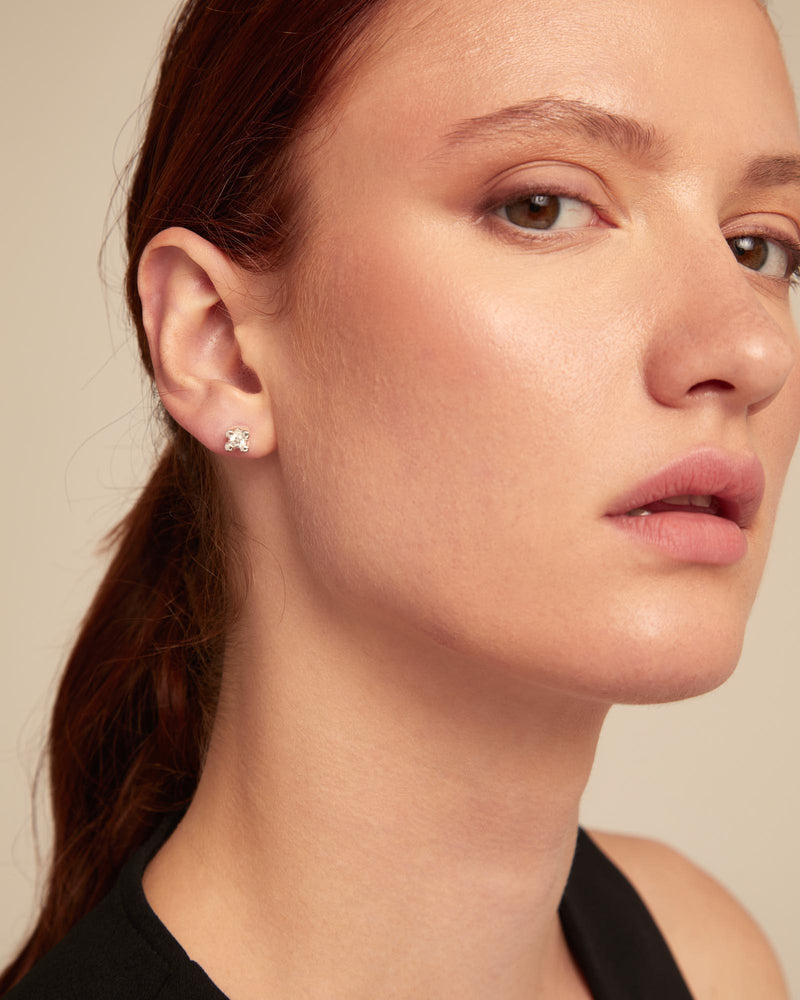 UNOde50 Stud earrings with white cubic zirconia - Sterling Silver