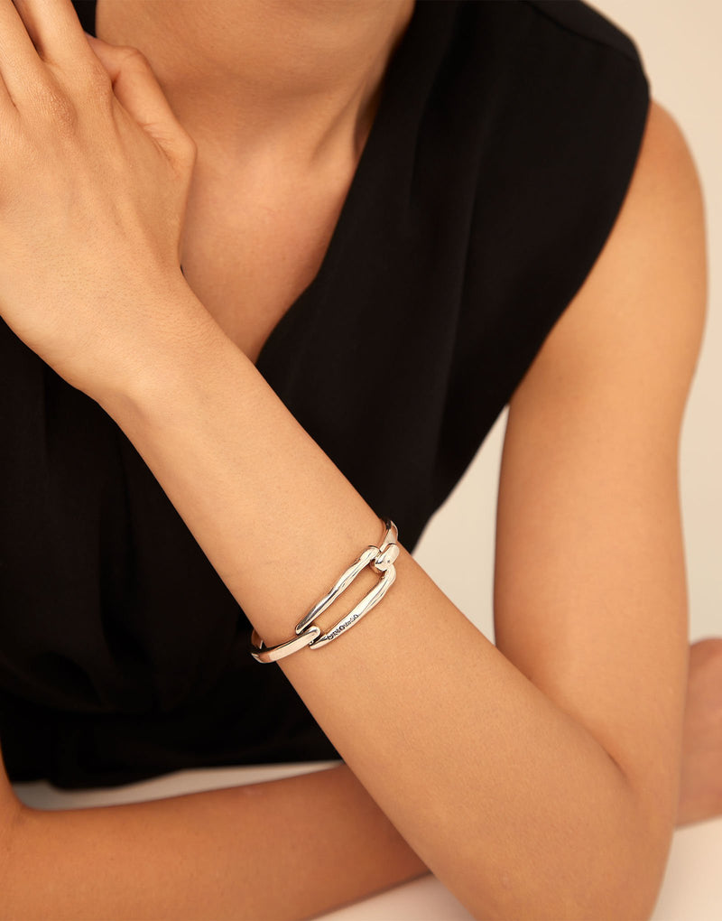 UNOde50 Bangle bracelet with buckle - Sterling Silver