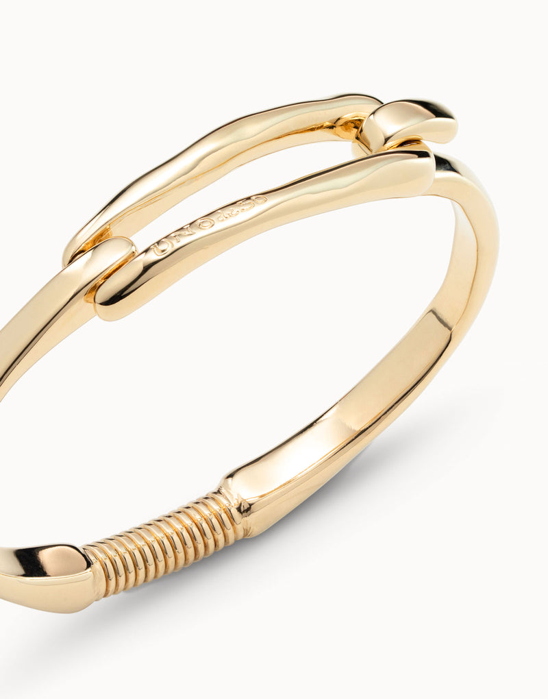 UNOde50 Bangle bracelet with buckle - Gold
