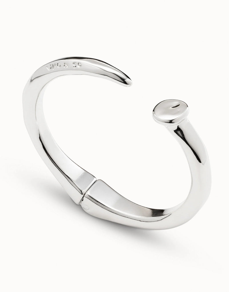 UNOde50 Nail shaped bangle bracelet - Sterling Silver
