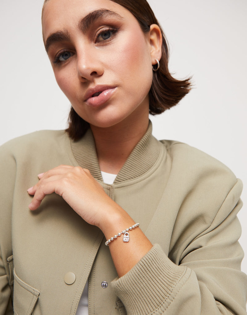 UNOde50 Beaded charm bracelet - Sterling Silver
