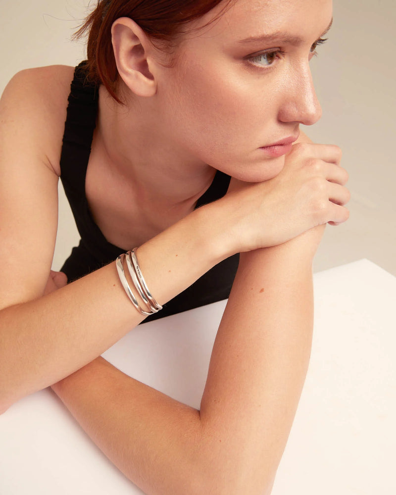 UNOde50 Triple strand cuff bracelet - Sterling Silver