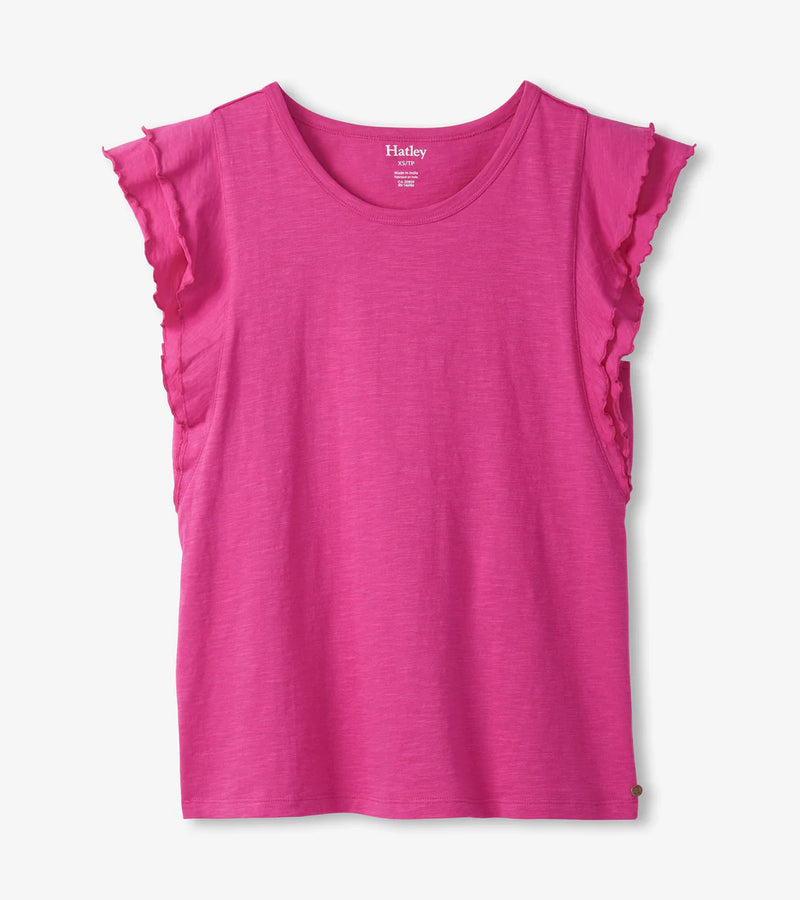 Hatley Layered Sleeve Tank - Fuchsia