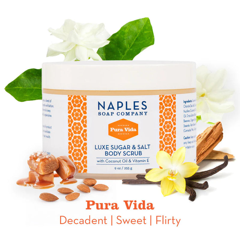 Naples Soap Co Pura Vida Luxe Sugar & Salt Body Scrub 9 oz