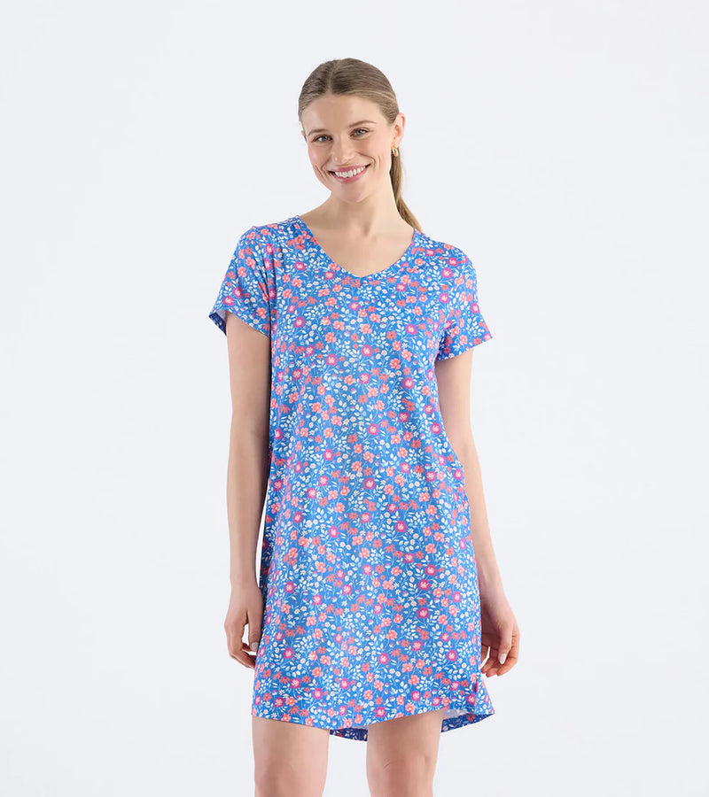 Capelton Road Garden Flowers Short Sleeve Night Dress in a Bag