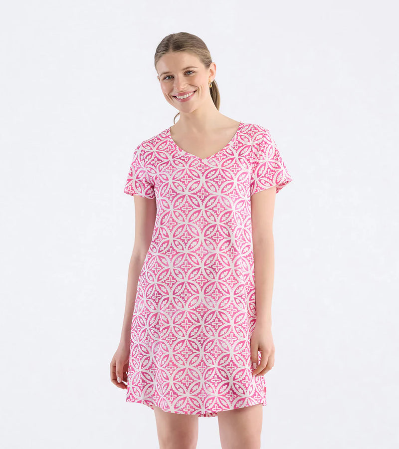 Capelton Road Pink Lotus Mandala Short Sleeve Night Dress in a Bag