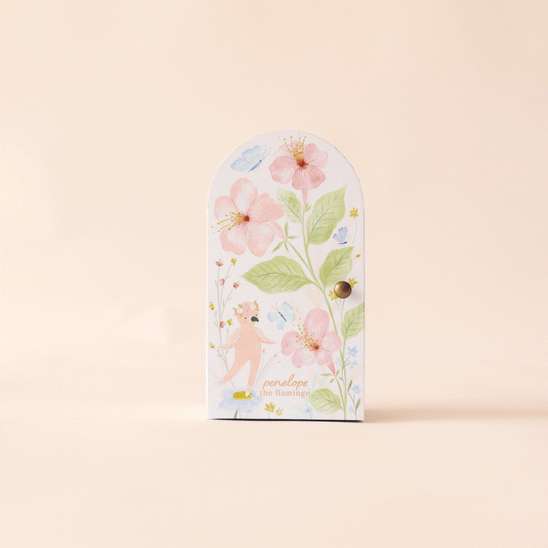 Cuddle+Kind Tiny Penelope the flamingo, gives 10 meals