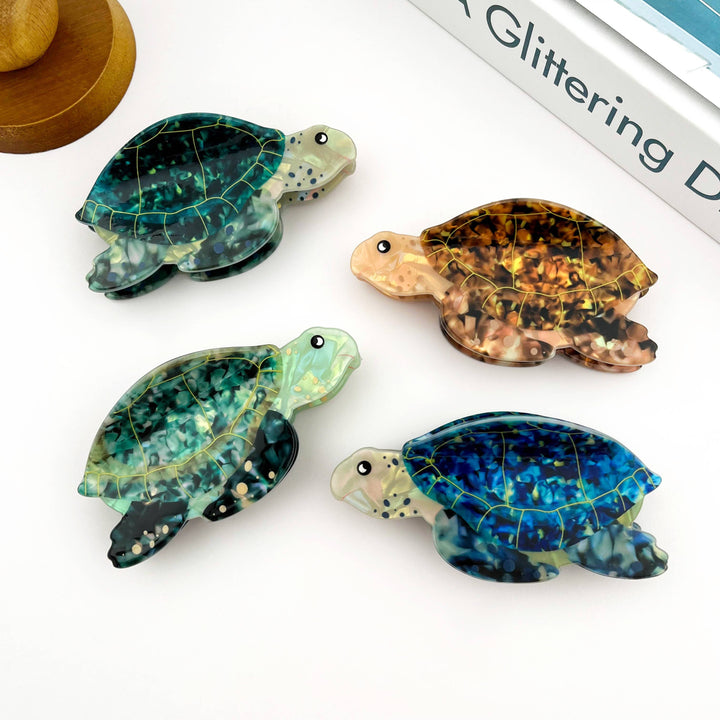 Sea Turtle Hair Claw Clip, Ocean-Inspired Hair