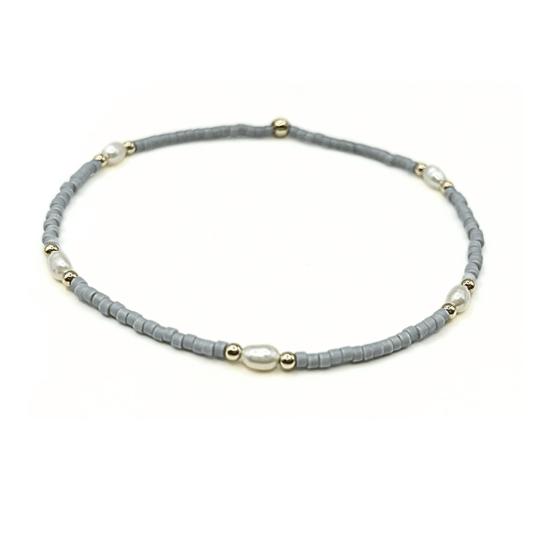 Game Day Gold-Filled & Natural Rice Pearls Waterproof Bracelets