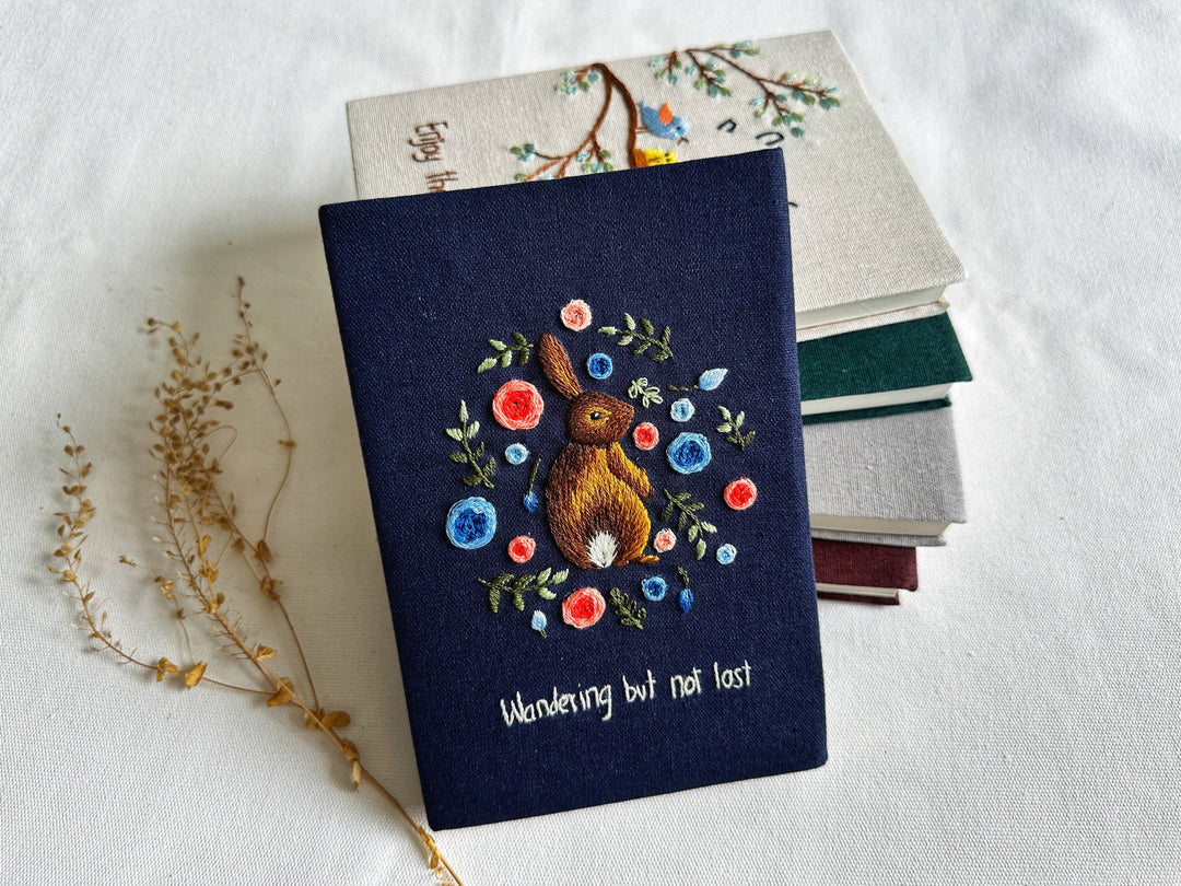 Handmade Journal with Cute Embroidery &amp; Inspirational Quote, Collection Rory ✅