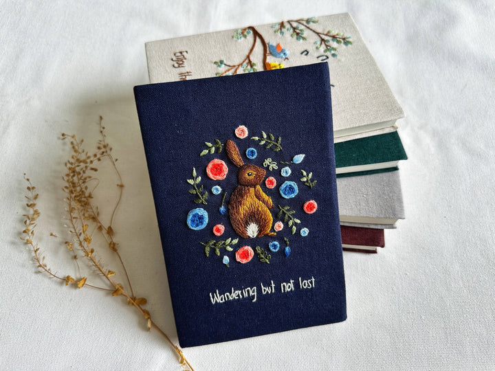 Handmade Journal with Cute Embroidery &amp; Inspirational Quote, Collection Rory ✅