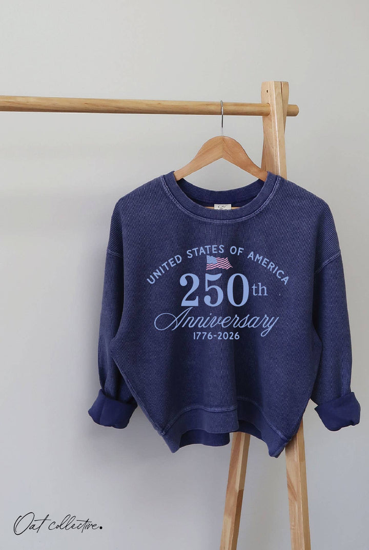 UNITED STATES OF AMERICA Cropped Thermal Vintage Pullover