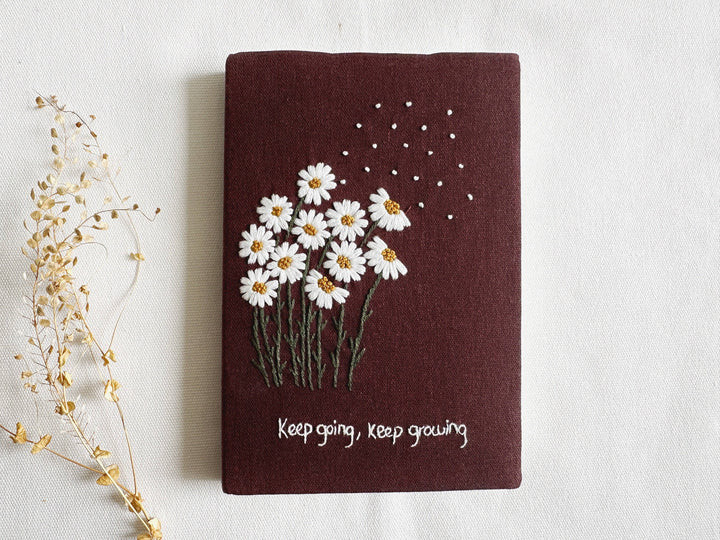 Handmade Journal with Cute Embroidery &amp; Inspirational Quote, Collection Rory ✅