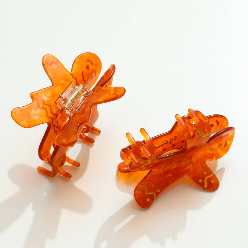 Gingerbread Man and Lady | Holiday Claw Clip