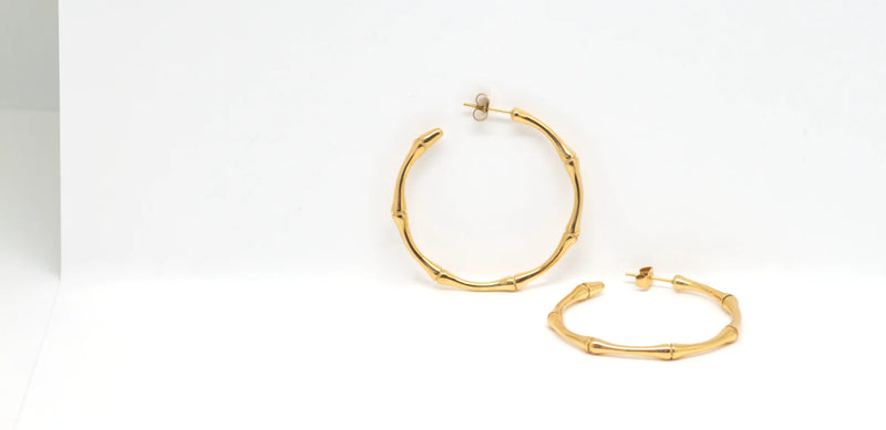 Salty Cali - Bamboo Hoops - Gold