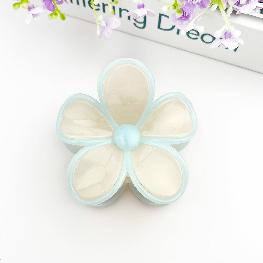 Two-color Plumeria Claw Clip, Seaside Holiday Hair Clip
