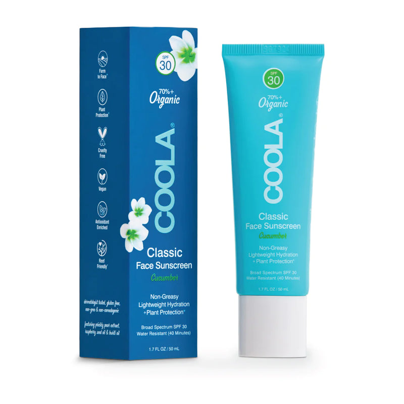 COOLA Classic Face Organic Sunscreen Lotion Fragrance Free SPF50